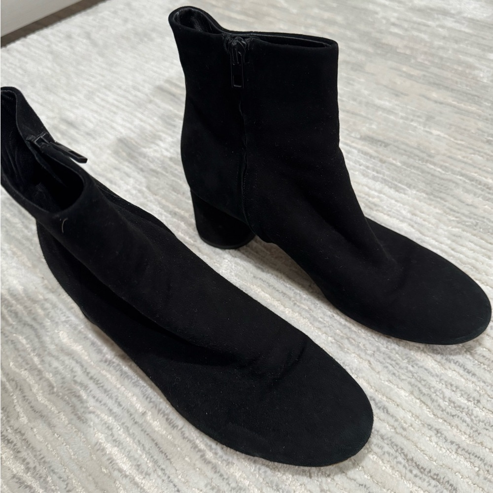 Vince Black Suede Ankle Boots